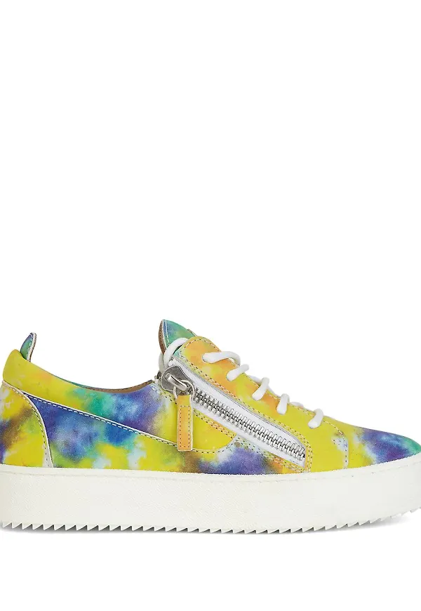 Giuseppe Zanotti batikfärgade sneakers - Gul