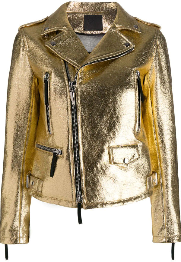 Giuseppe Zanotti Berlyn bikerjacka - Guldfärgad