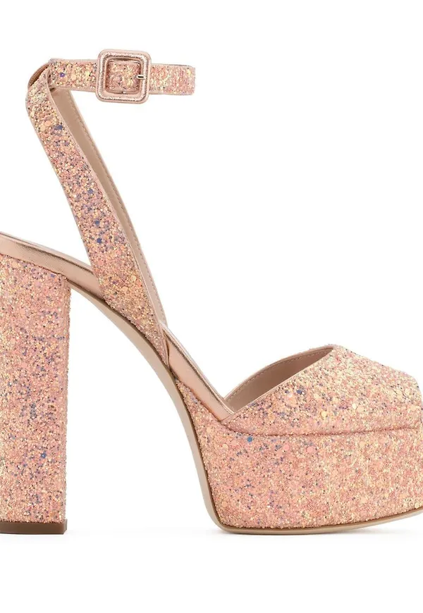Giuseppe Zanotti Betty sandaler med klack och glitter - Rosa