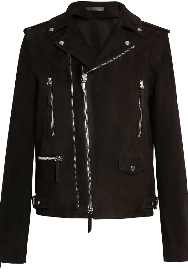 Giuseppe Zanotti bikerjacka i mocka - Svart