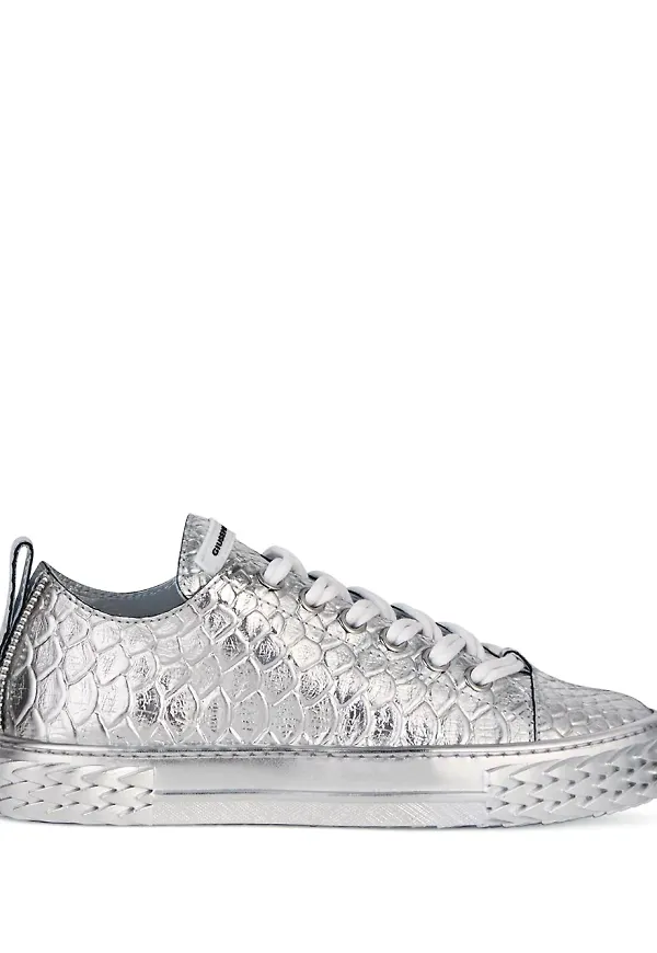 Giuseppe Zanotti Blabber låga sneakers - Silverfärgad