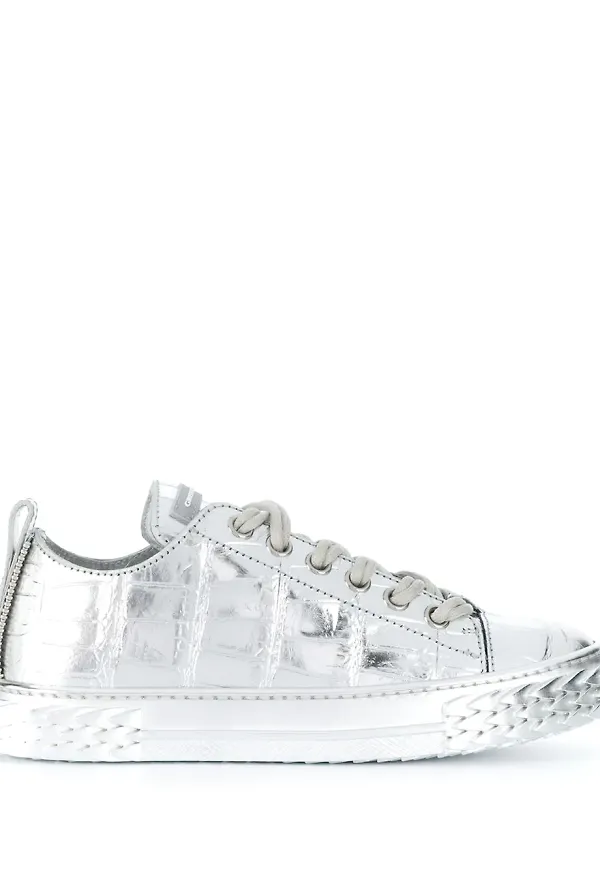 Giuseppe Zanotti Blabber låga sneakers - Silverfärgad