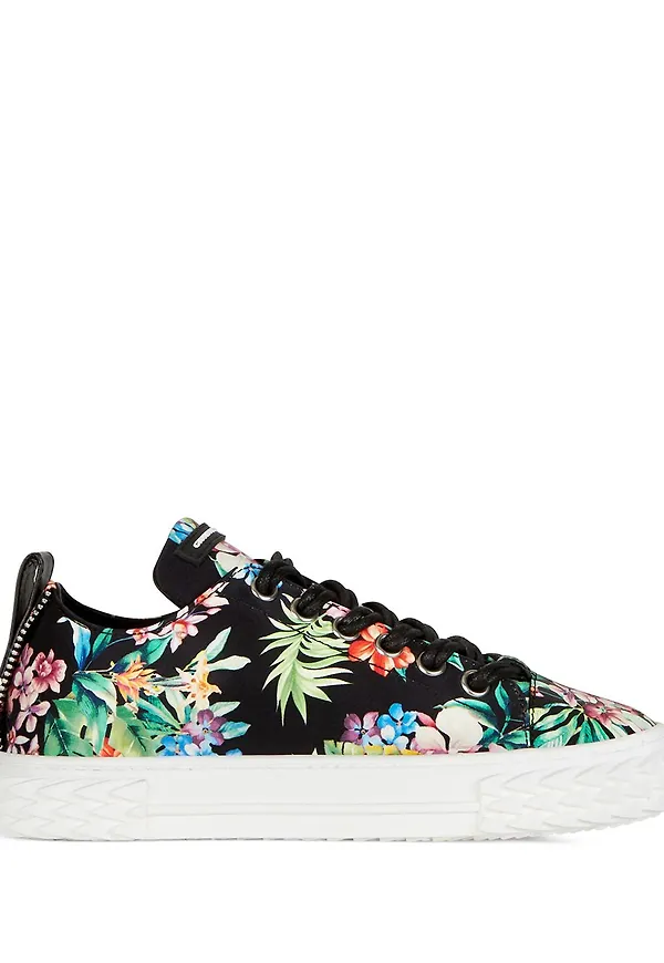Giuseppe Zanotti blommiga sneakers - Svart
