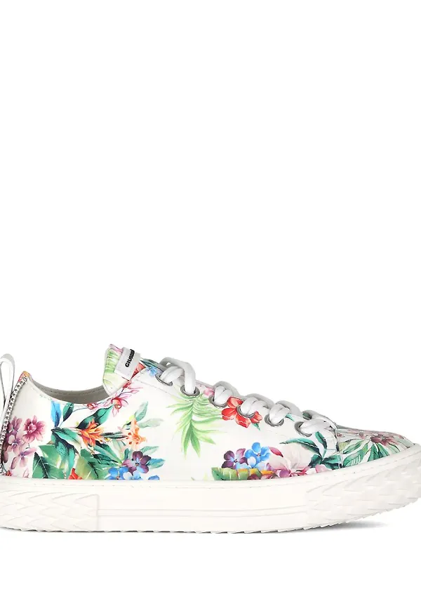 Giuseppe Zanotti blommiga sneakers - Vit