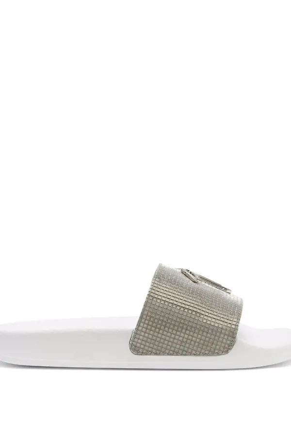 Giuseppe Zanotti Brett tofflor - Silverfärgad