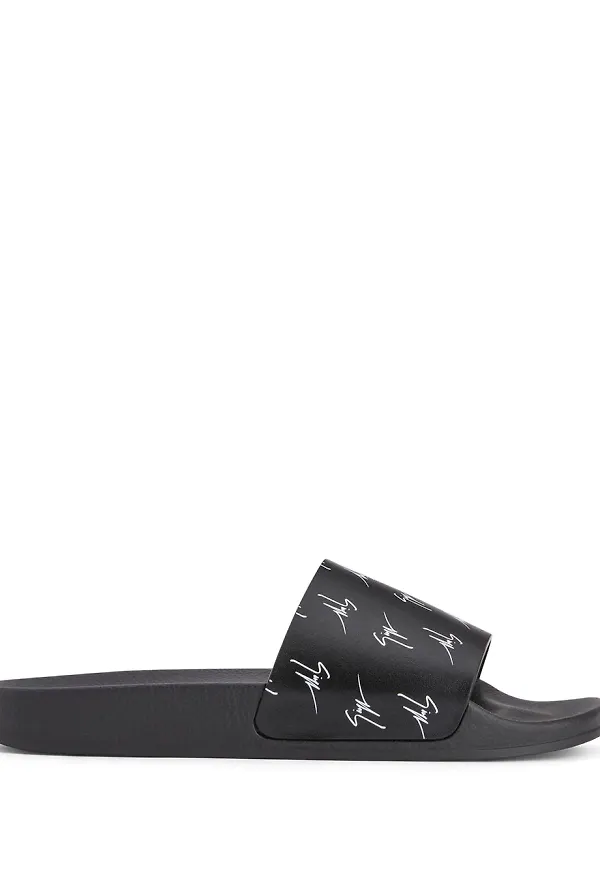 Giuseppe Zanotti Brett tofflor - Svart