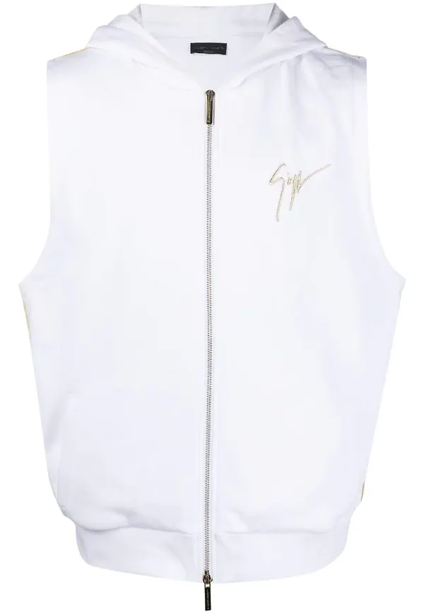 Giuseppe Zanotti broderad väst - 002 WHIITE
