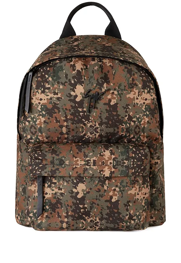 Giuseppe Zanotti Bud kamouflagemönstrad ryggsäck - Brun