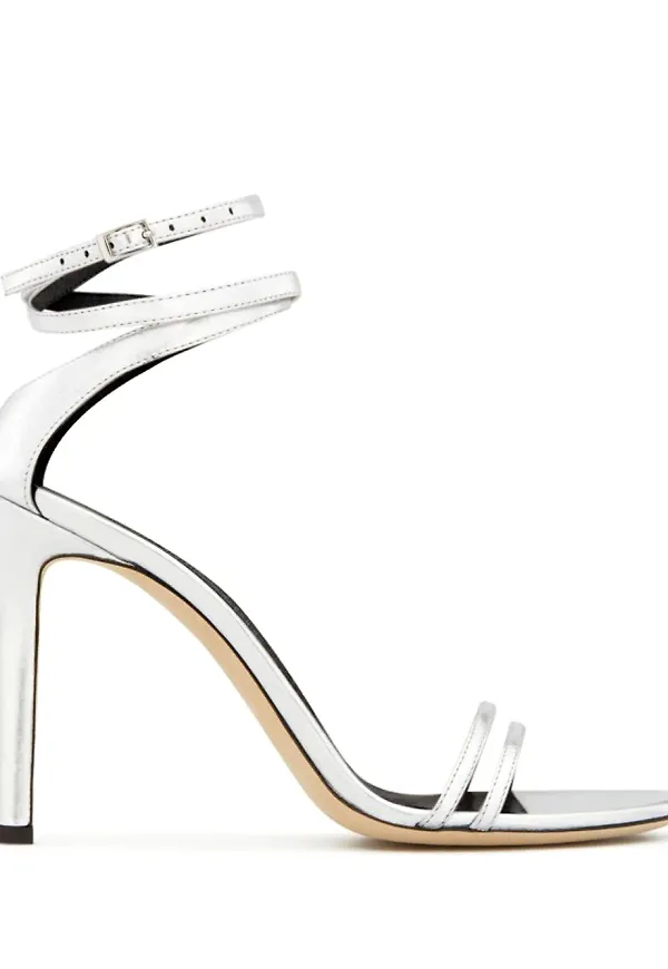 Giuseppe Zanotti Catia lädersandaler - SILVER