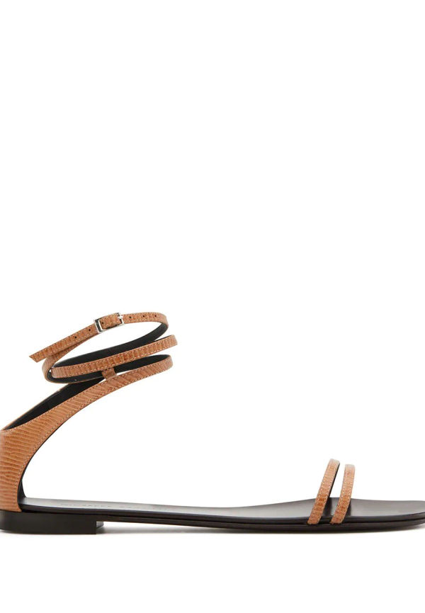 Giuseppe Zanotti Catia låga sandaler med tunna band - Brun