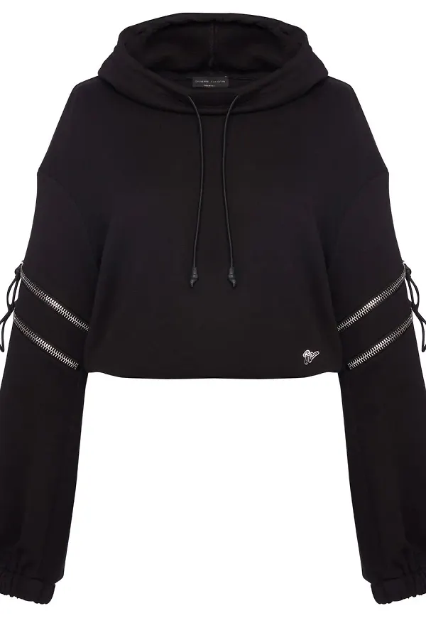 Giuseppe Zanotti Chasma hoodie med dragkedja - Svart