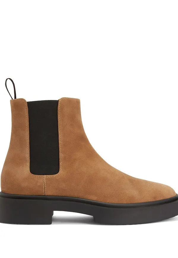Giuseppe Zanotti chelsea-boots i mocka och läder - Brun