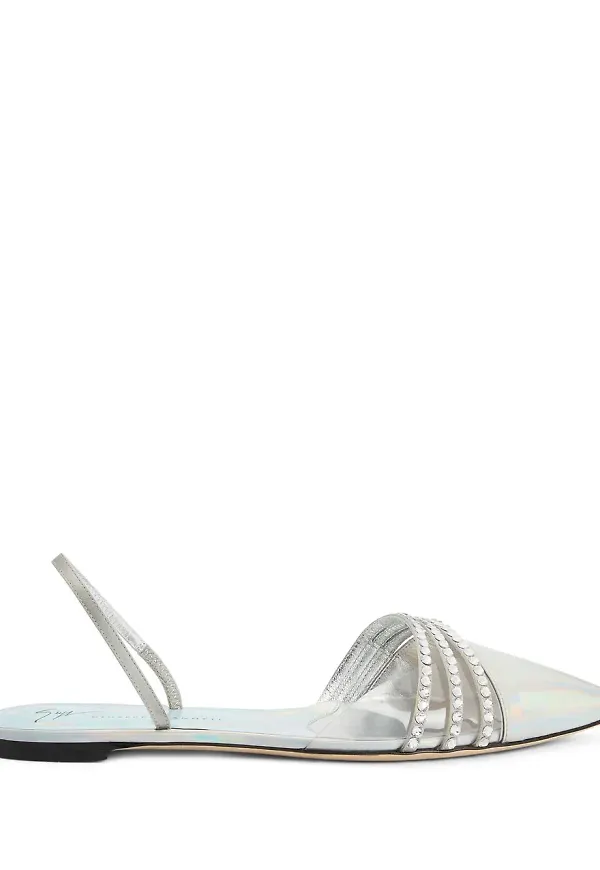 Giuseppe Zanotti Claralie slingback-sandaler - Silverfärgad