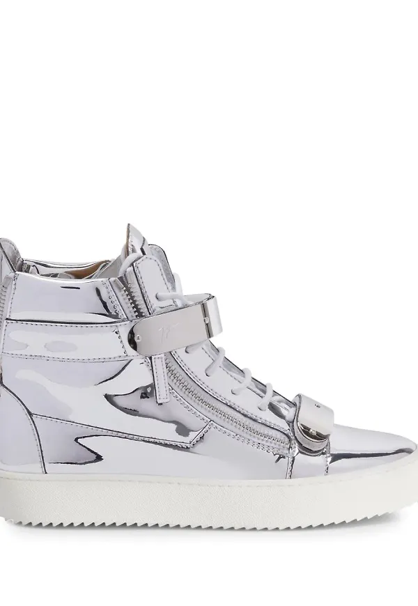 Giuseppe Zanotti Coby höga sneakers - Silverfärgad