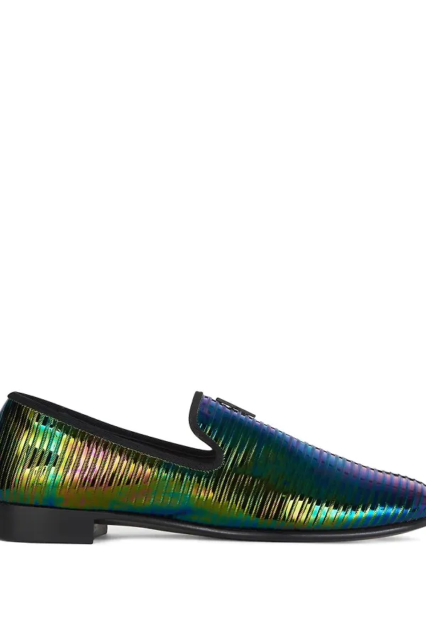 Giuseppe Zanotti Coleoptera läderloafers - Grön