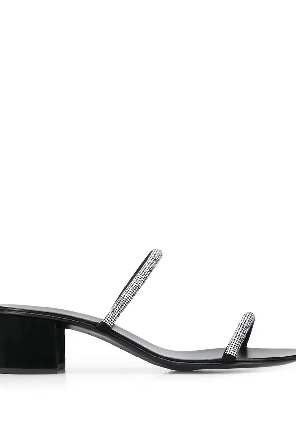 Giuseppe Zanotti Croisette sandaler med strass - Svart
