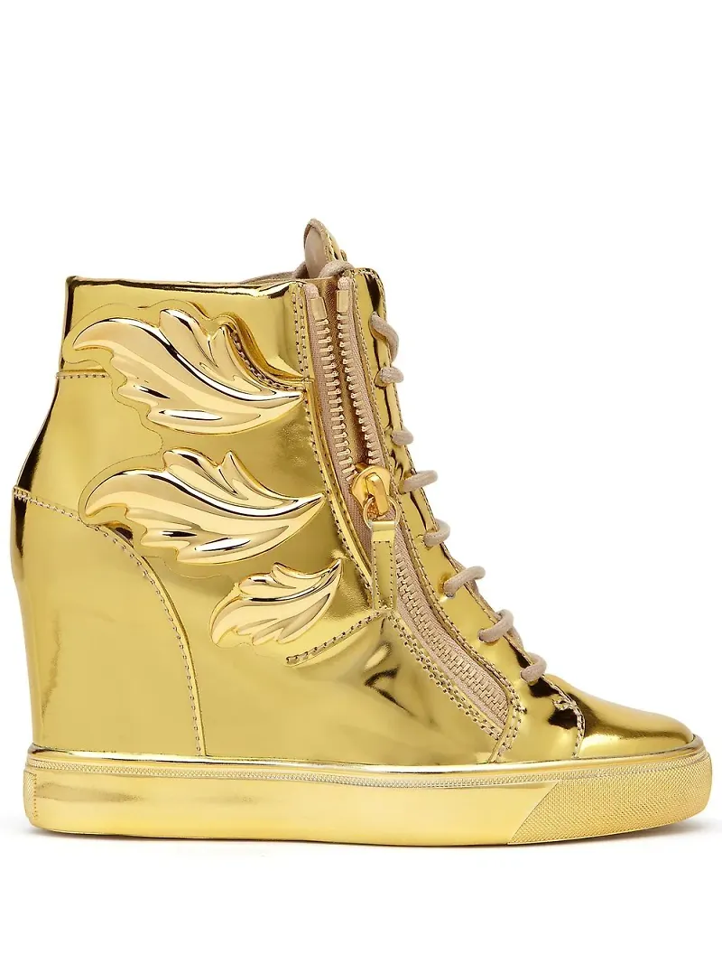 Giuseppe Zanotti Cruel höga träningsskor - Guldfärgad