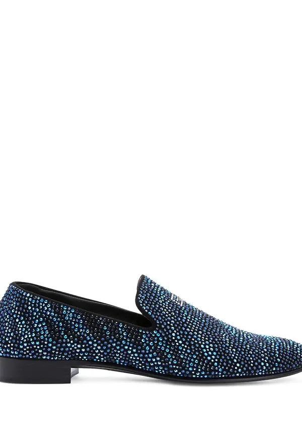 Giuseppe Zanotti Crystal Lewis loafers - Svart