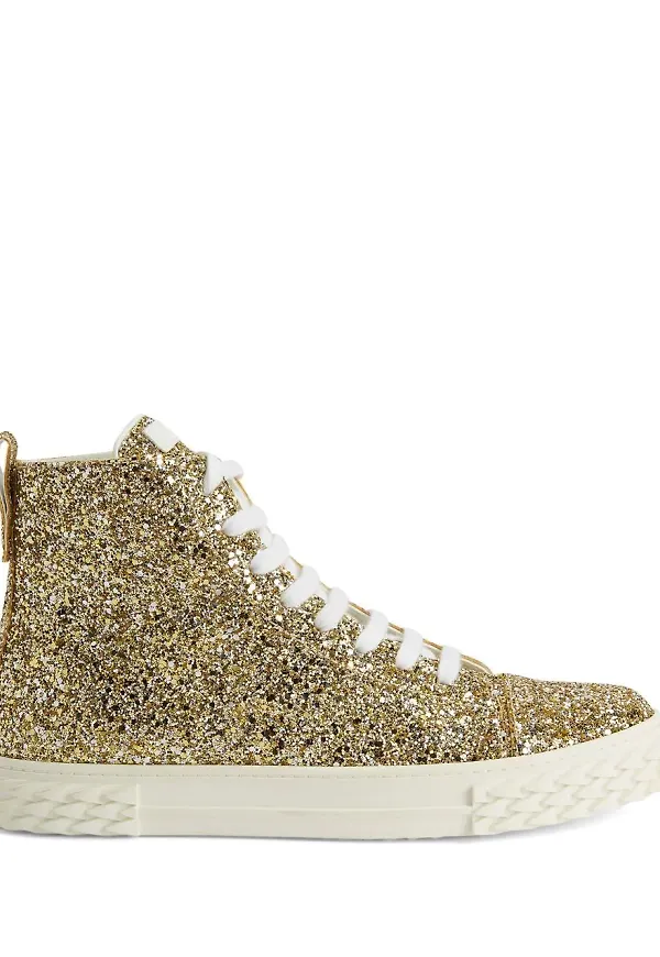 Giuseppe Zanotti Eco-Blabber höga sneakers - Guldfärgad