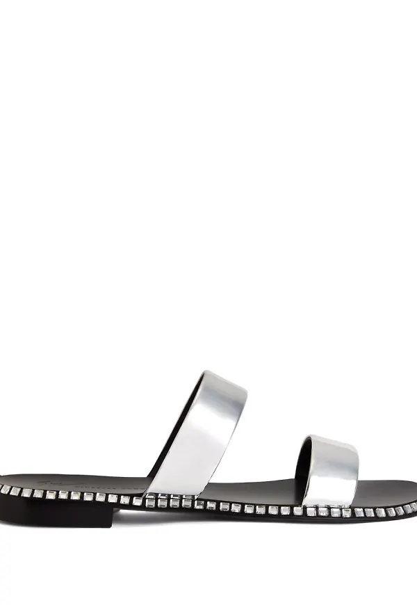 Giuseppe Zanotti Elektron utsmyckade sandaler - Silverfärgad