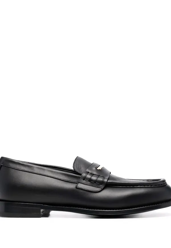 Giuseppe Zanotti Euro läderloafers - Svart