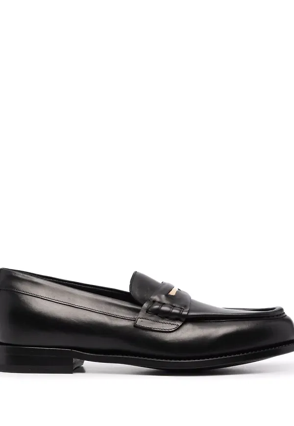 Giuseppe Zanotti Euro läderloafers - Svart