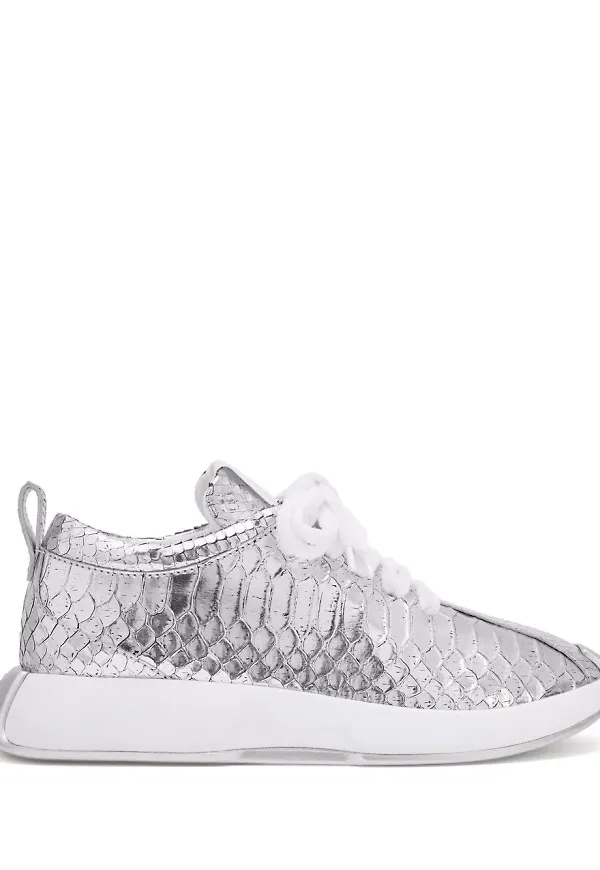 Giuseppe Zanotti Ferox låga sneakers - Silverfärgad