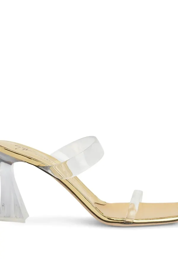 Giuseppe Zanotti Flaminia Plexi slip on-sandaler 85 mm - Guldfärgad