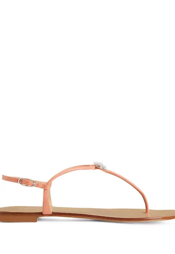 Giuseppe Zanotti flipflops med blomsterapplikation - Rosa