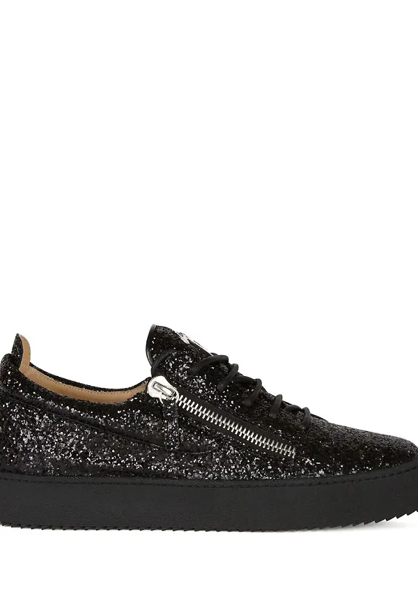 Giuseppe Zanotti Frankie glittriga sneakers - Svart