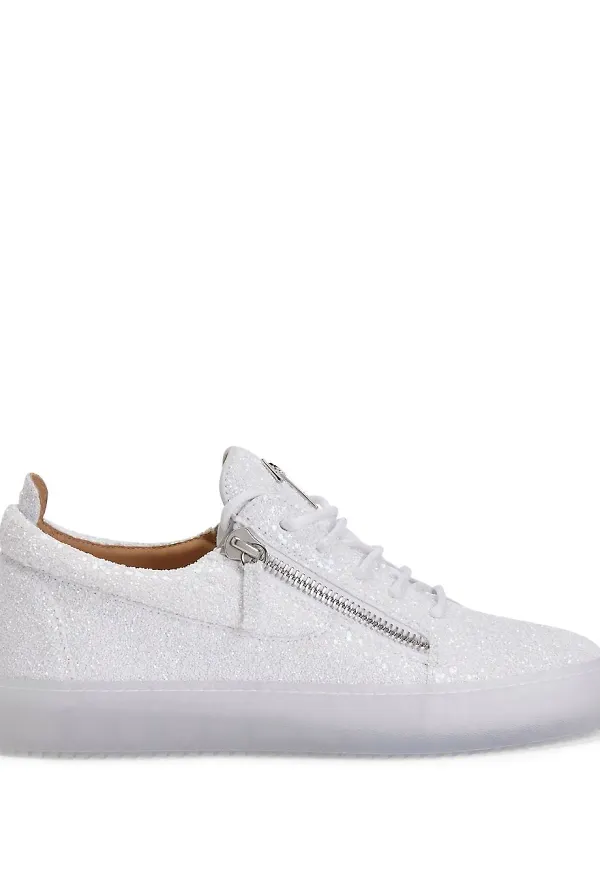 Giuseppe Zanotti Frankie glittriga sneakers - Vit