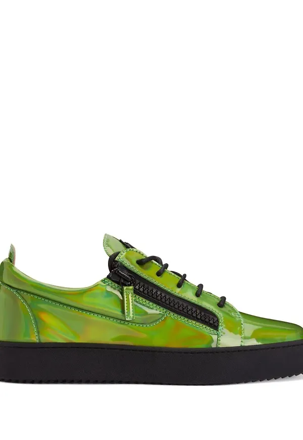 Giuseppe Zanotti Frankie låga lädersneakers - Grön