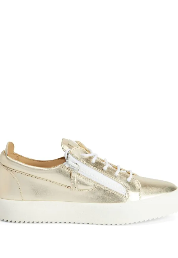 Giuseppe Zanotti Frankie låga lädersneakers - Neutral