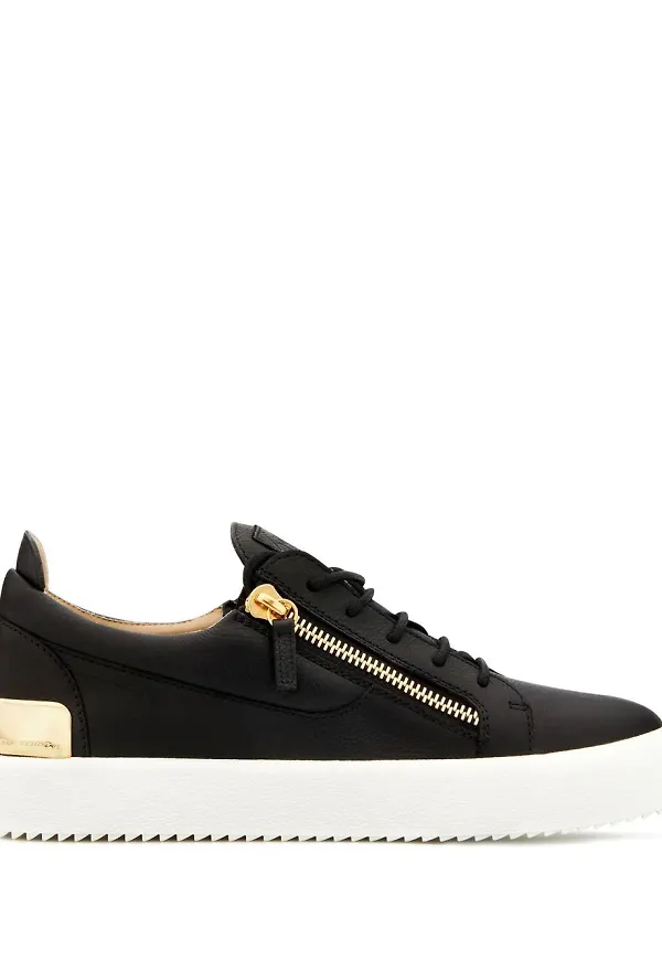 Giuseppe Zanotti Frankie låga lädersneakers - Svart