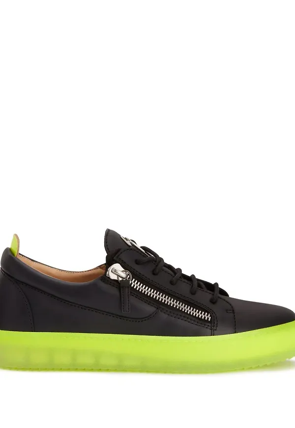 Giuseppe Zanotti Frankie låga lädersneakers - Svart