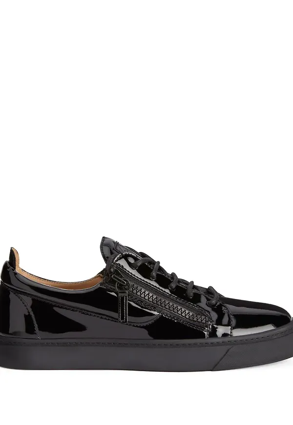 Giuseppe Zanotti Frankie låga lädersneakers - Svart