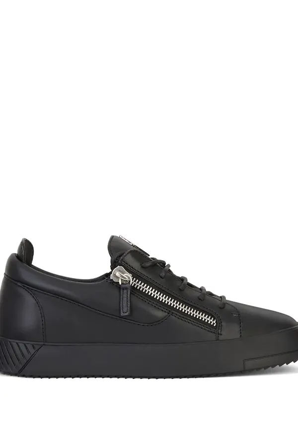 Giuseppe Zanotti Frankie låga lädersneakers - Svart