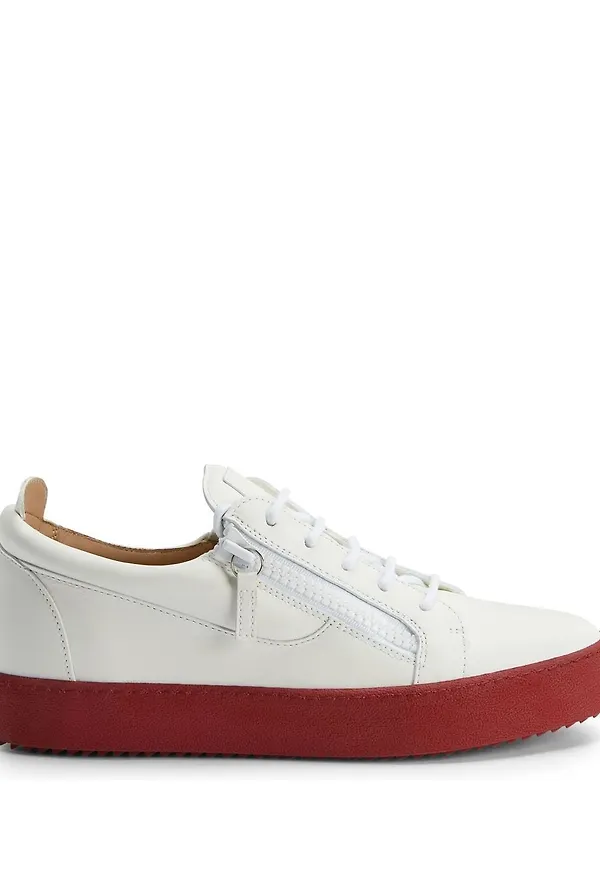 Giuseppe Zanotti Frankie låga lädersneakers - Vit