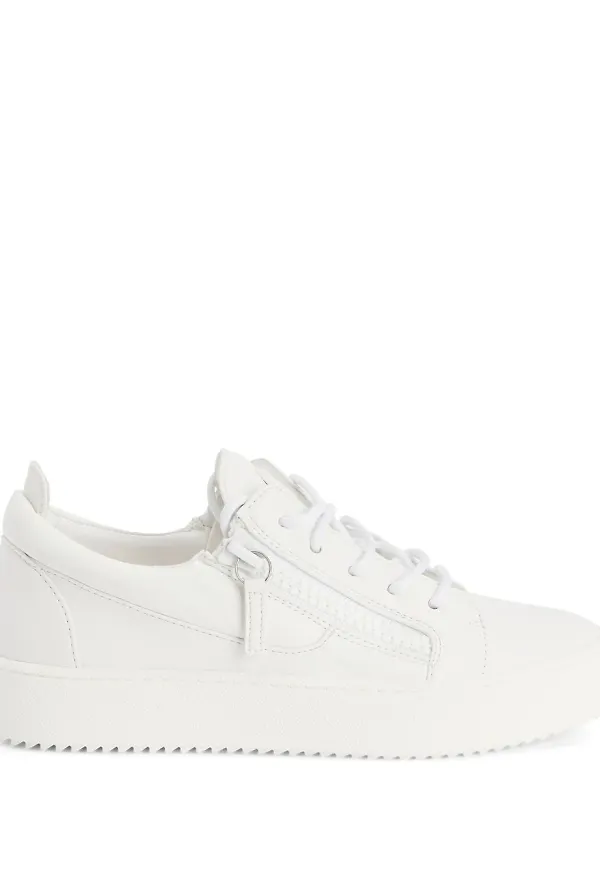 Giuseppe Zanotti Frankie låga lädersneakers - Vit