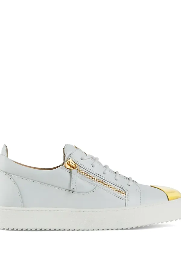 Giuseppe Zanotti Frankie låga lädersneakers - Vit