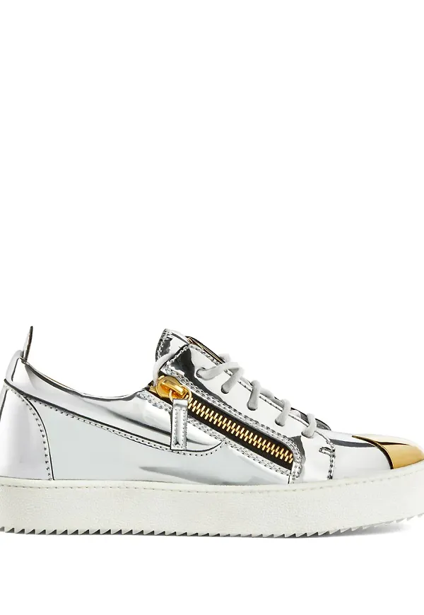 Giuseppe Zanotti Frankie låga sneakers - Silverfärgad
