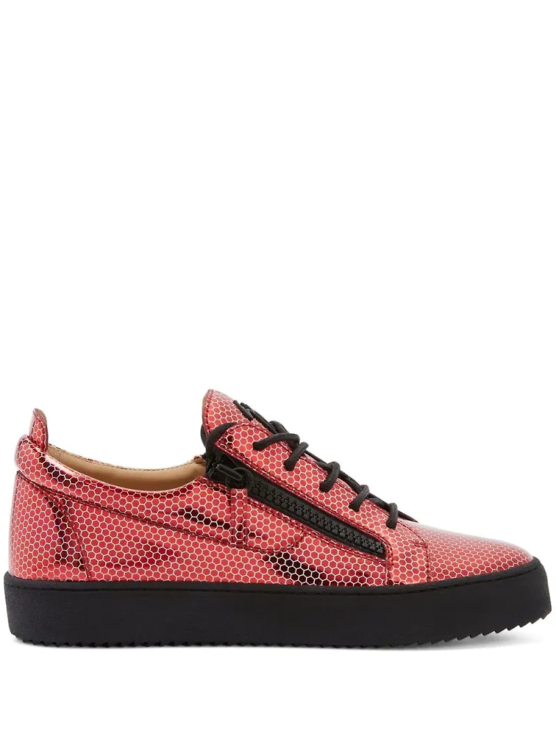 Giuseppe Zanotti Frankie sneakers med tryck - Röd