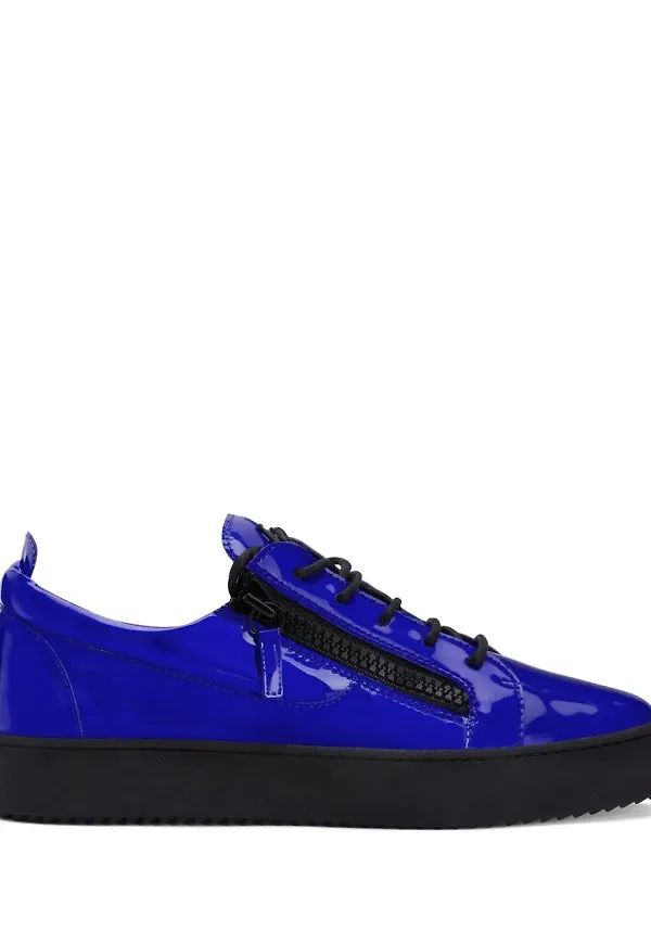 Giuseppe Zanotti Frankie Steel lädersneakers - Blå