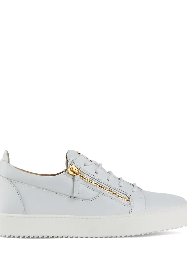 Giuseppe Zanotti Frankie Steel lädersneakers - Vit