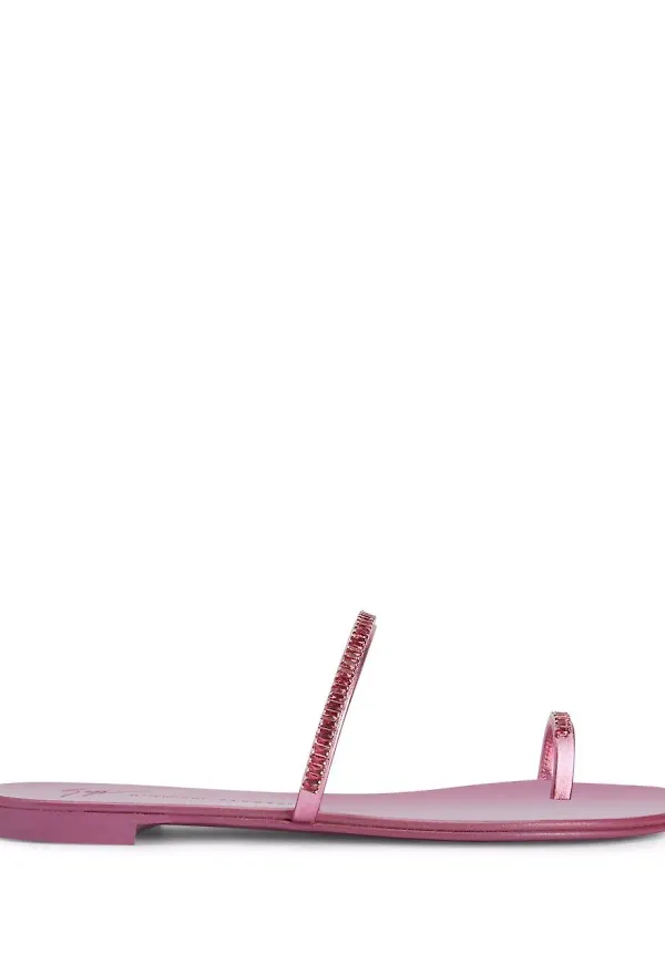Giuseppe Zanotti färgglada platta sandaler - Rosa