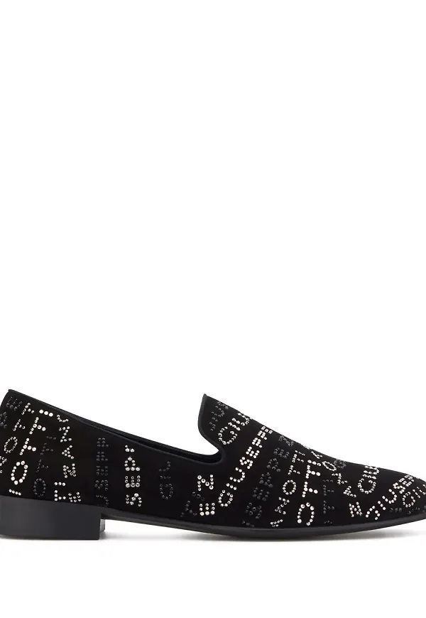 Giuseppe Zanotti G-Glam läderloafers - Svart