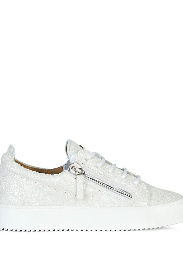 Giuseppe Zanotti Gail glittriga sneakers - Vit