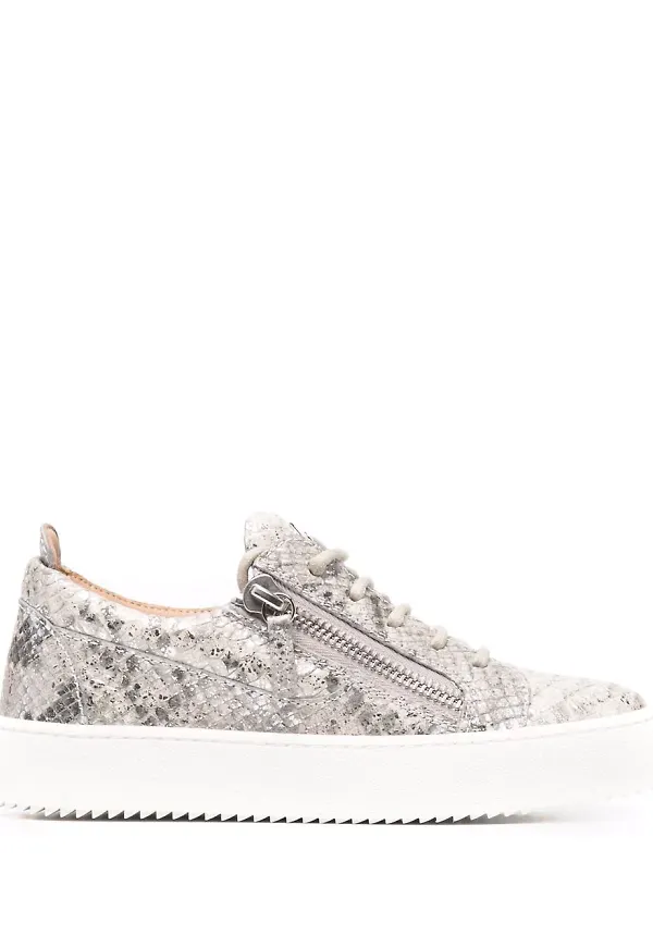 Giuseppe Zanotti Gail låga sneakers - Silverfärgad