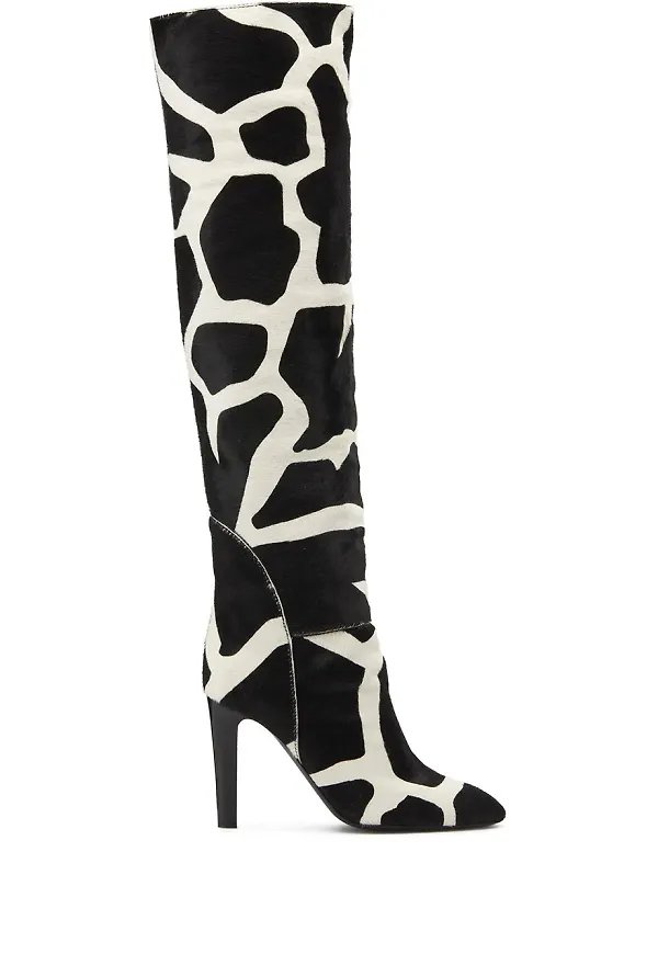 Giuseppe Zanotti giraffmönstrade stövlar - Svart