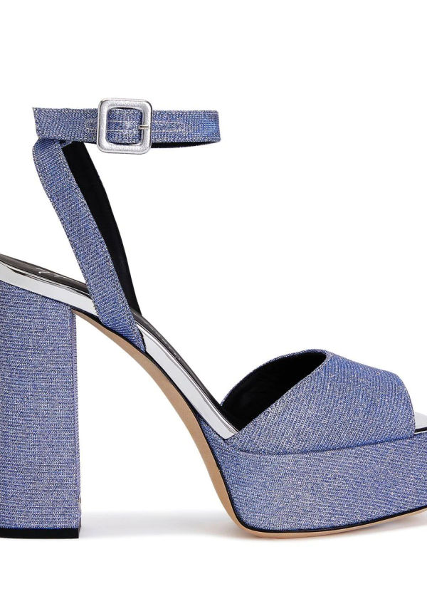 Giuseppe Zanotti glittriga platåsandaler - Blå